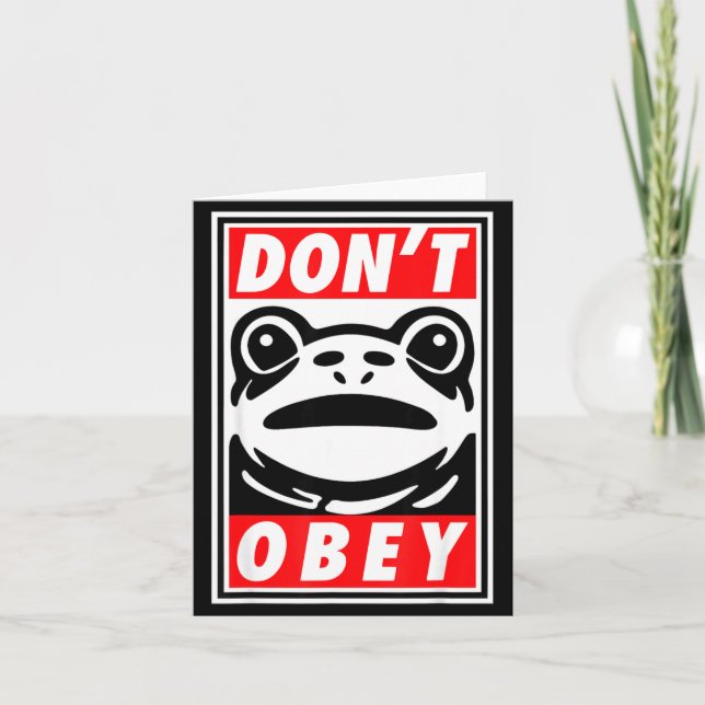 Rtland Frog Don't Obey  Karte (Vorderseite)