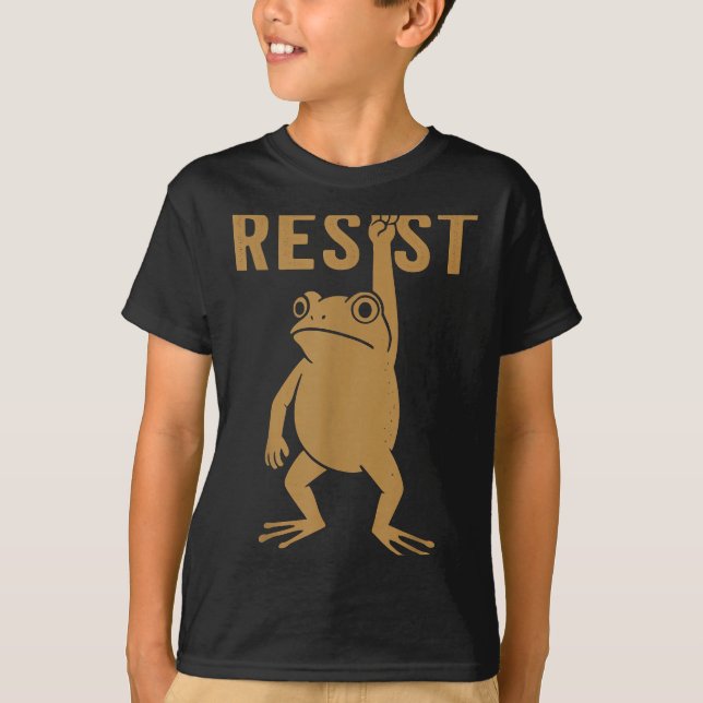 Rtland Frog Funny City Art - Rtland Frog Protest  T-Shirt (Vorderseite)