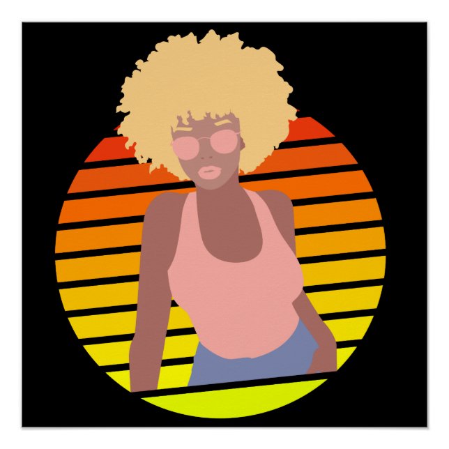 RTRO AFRO QUEEN - AFRO AMERIKANISCHE QUEEN POSTER (Vorderseite)