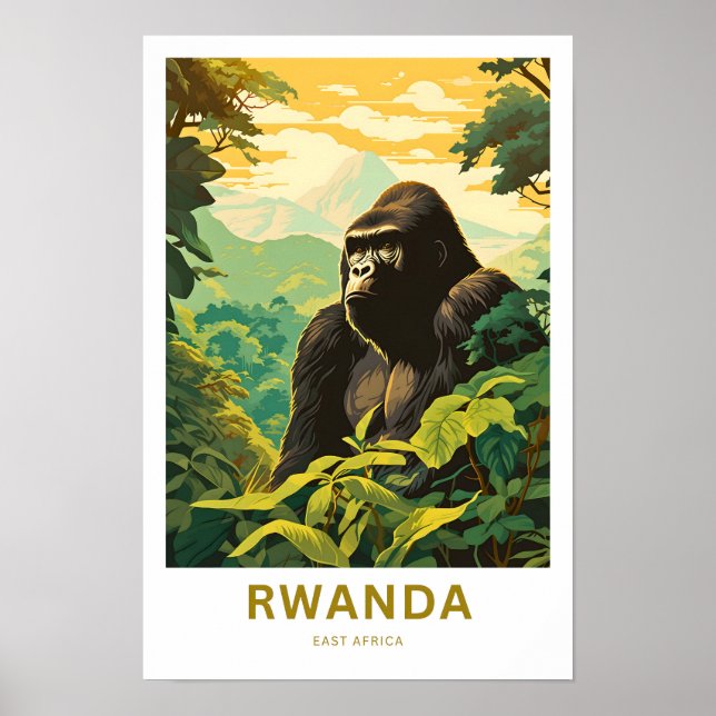 Ruanda East Africa Travel Print Poster (Vorne)