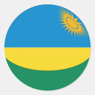 Ruanda Fischaugen-Flaggen-Aufkleber Runder Aufkleber