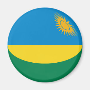 Ruanda Fisheye Flag Magnet