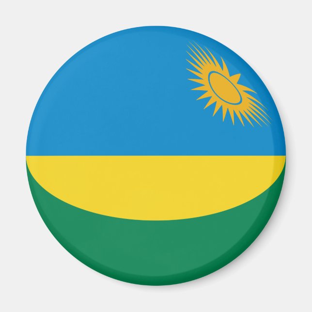 Ruanda Fisheye Flag Magnet (Vorne)