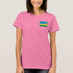 Ruanda Flag and Map dk T - Shirt