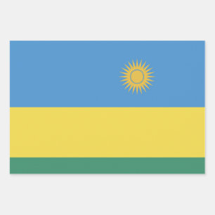 Ruanda Flag Emblem Geschenkpapier Set