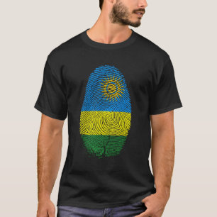 Ruanda Flag Fingerprint ist in meiner DNA für Ruan T-Shirt
