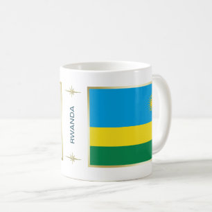 Ruanda Flag + Karte Tasse