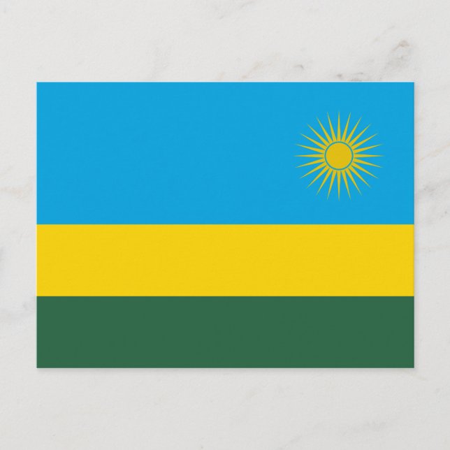 Ruanda Flag Postcard Postkarte (Vorderseite)