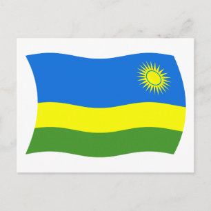 Ruanda Flag Postcard Postkarte