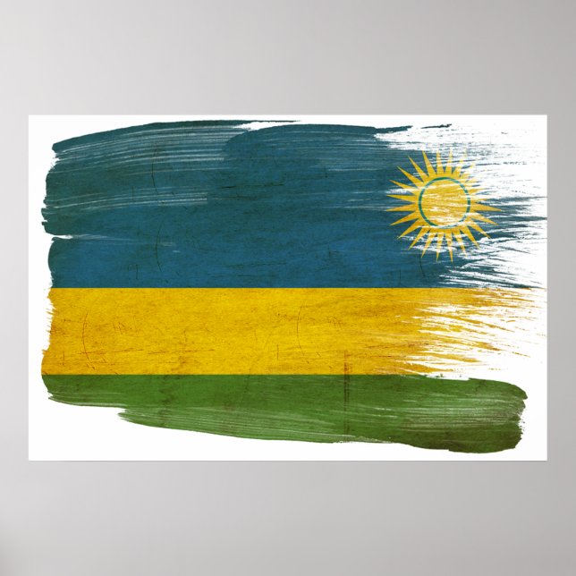 Ruanda Flag Posters Poster (Vorne)