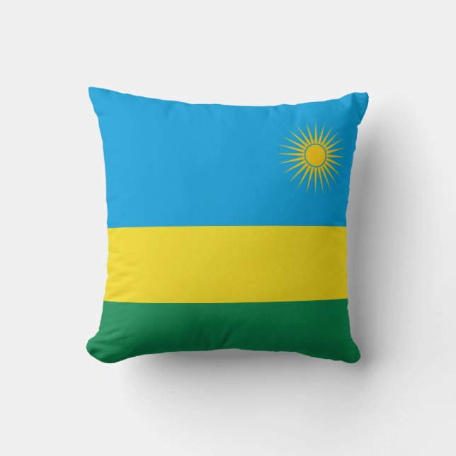 Ruanda Flag x Flag Kissen (Vorderseite)