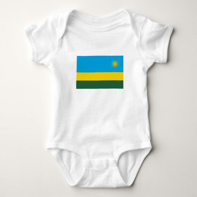 Ruanda-Flagge Baby Strampler (Vorderseite)