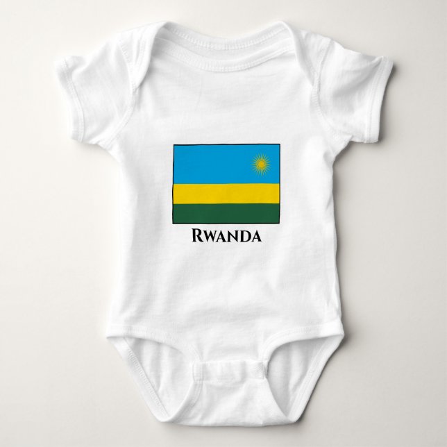Ruanda-Flagge Baby Strampler (Vorderseite)