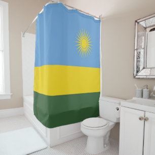 Ruanda-Flagge Duschvorhang