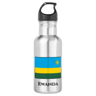 Ruanda-Flagge Edelstahlflasche