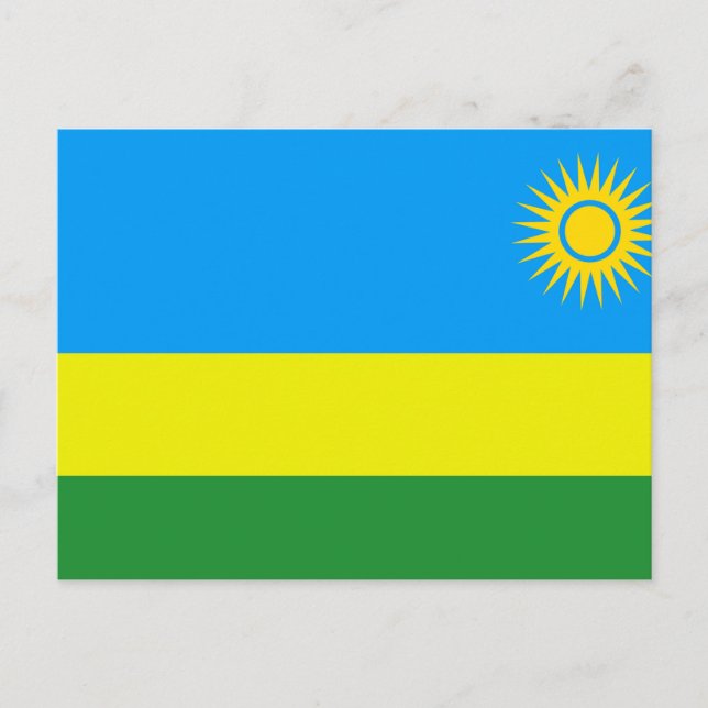 Ruanda-Flagge Feiertagspostkarte (Vorderseite)