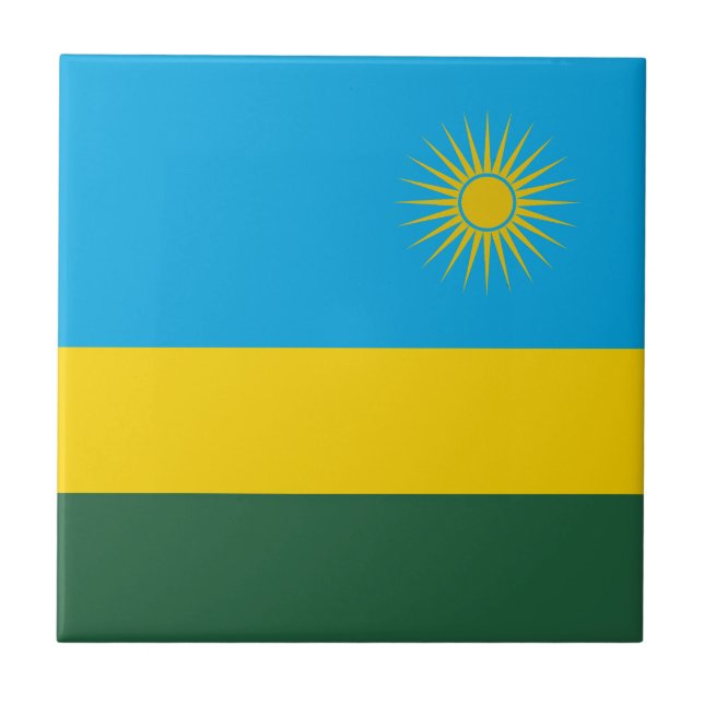 Ruanda-Flagge Fliese (Vorderseite)