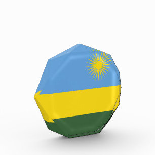 Ruanda-Flagge Fotoblock