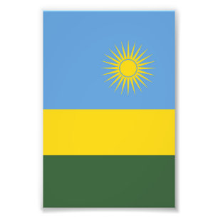 Ruanda-Flagge Fotodruck