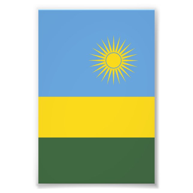 Ruanda-Flagge Fotodruck (Vorne)