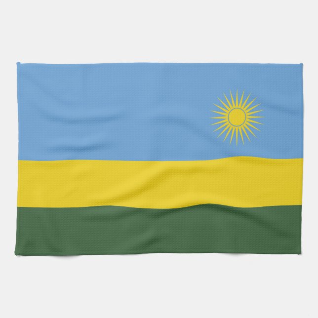 Ruanda-Flagge Geschirrtuch (Horizontal)