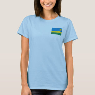 Ruanda-Flagge + Karte T-Shirt