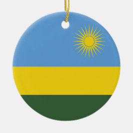 Ruanda-Flagge Keramik Ornament