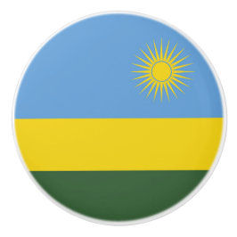 Ruanda-Flagge Keramikknauf