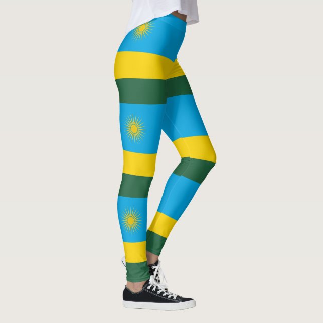 Ruanda-Flagge Leggings (Rechts)