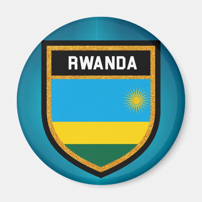 Ruanda-Flagge Magnet (Vorne)