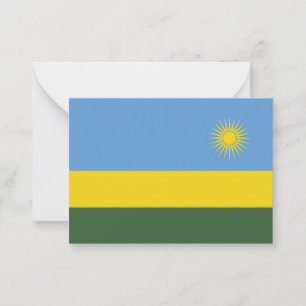 Ruanda-Flagge Mitteilungskarte