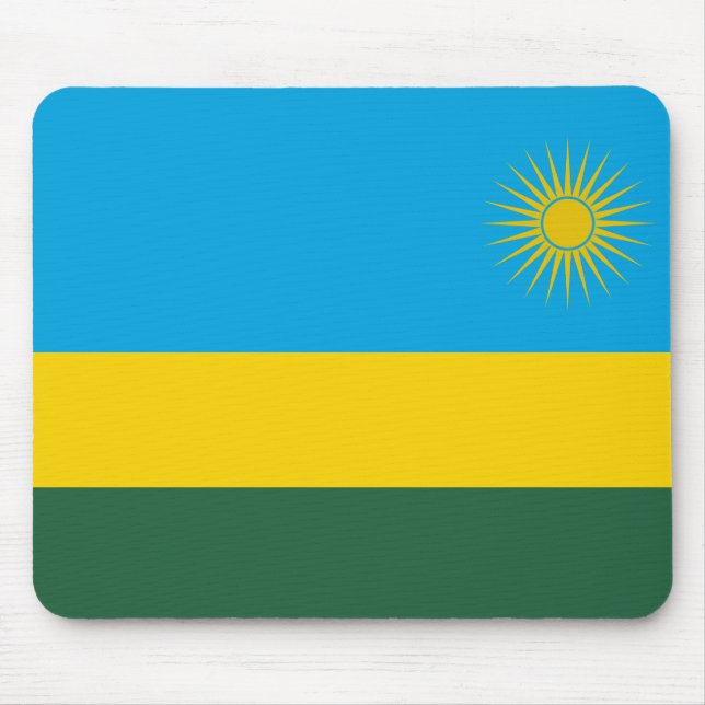 Ruanda-Flagge Mousepad (Vorne)