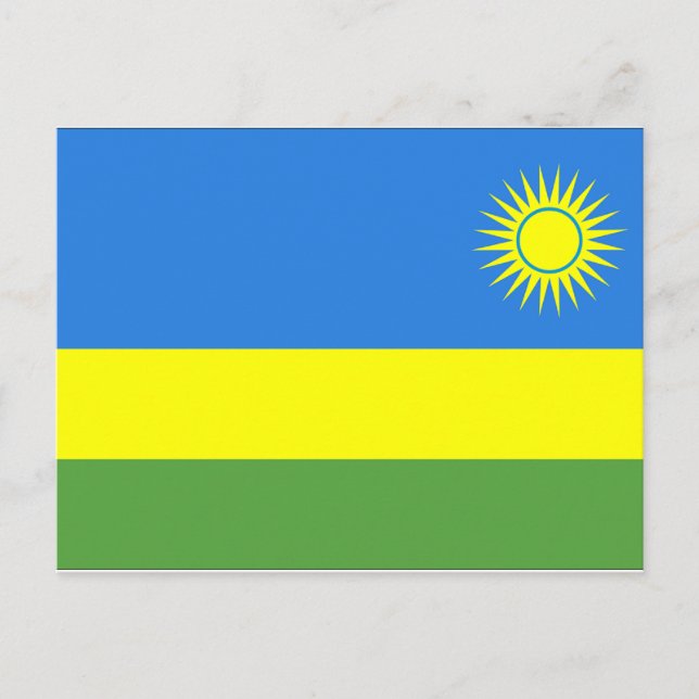 Ruanda-Flagge Postkarte (Vorderseite)