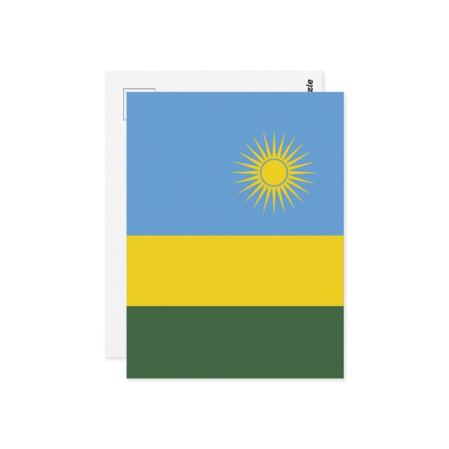 Ruanda-Flagge Postkarte (Vorderseite/Rückseite Beispiel)