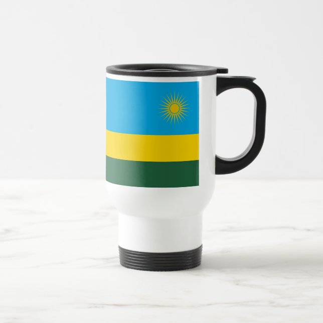 Ruanda-Flagge Reisebecher (Rechts)