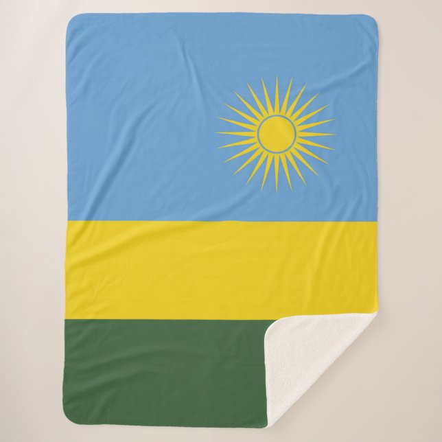 Ruanda-Flagge Sherpadecke (Vorderseite)
