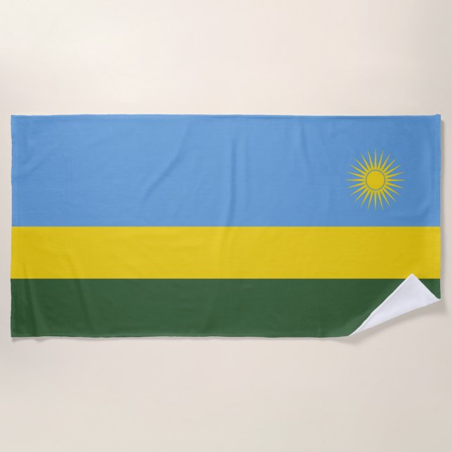 Ruanda-Flagge Strandtuch (Vorderseite)
