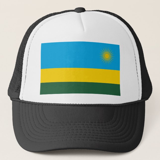 Ruanda-Flagge Truckerkappe (Vorderseite)