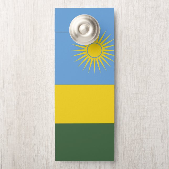 Ruanda-Flagge Türanhänger (Auf Knauf)