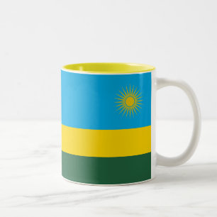 Ruanda-Flagge Zweifarbige Tasse