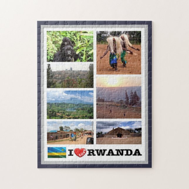 Ruanda - I Liebe - Puzzle (Vertikal)