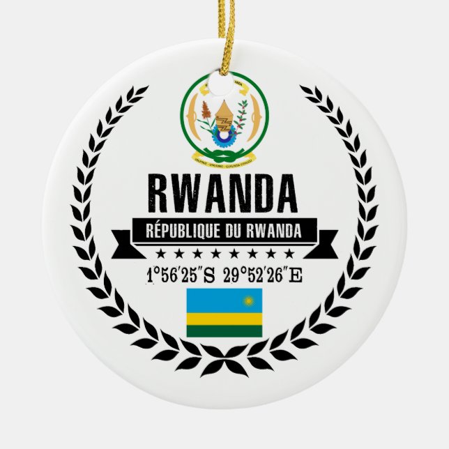 Ruanda Keramik Ornament (Vorne)