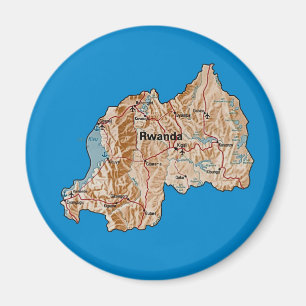 Ruanda Map Magnet