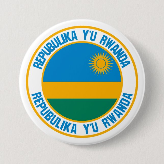 Ruanda Round Emblem Button (Vorderseite)