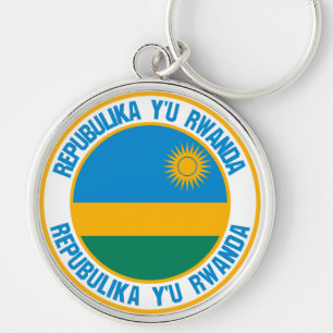 Ruanda Round Emblem Schlüsselanhänger