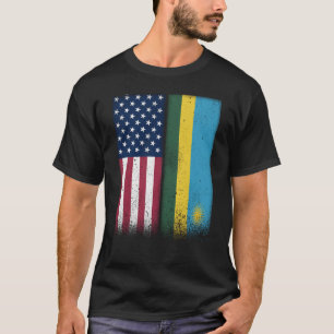 Ruanda Ruanda US-amerikanische Flaggen Proud USA R T-Shirt