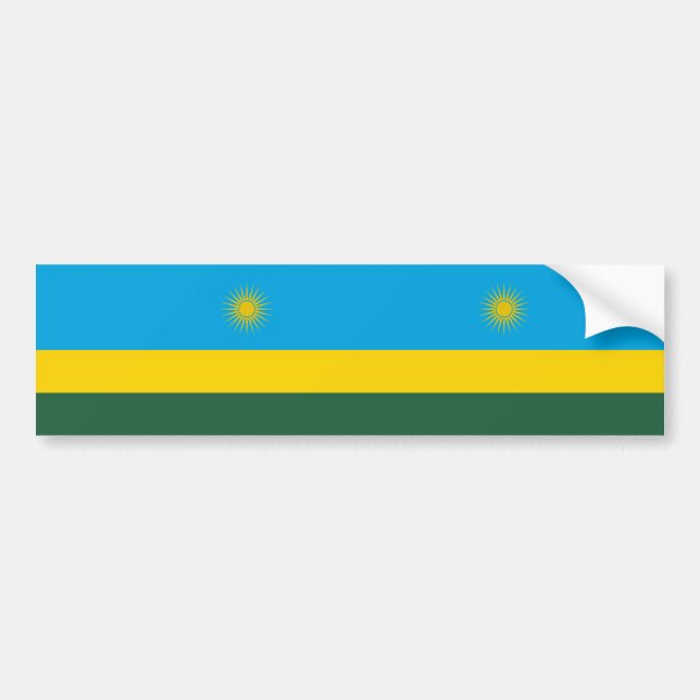 Ruandische Flagge (Ruanda) (afrikanisches Land) Autoaufkleber (Vorne)