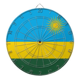 Ruandische Flagge (Ruanda) (afrikanisches Land) Dartscheibe