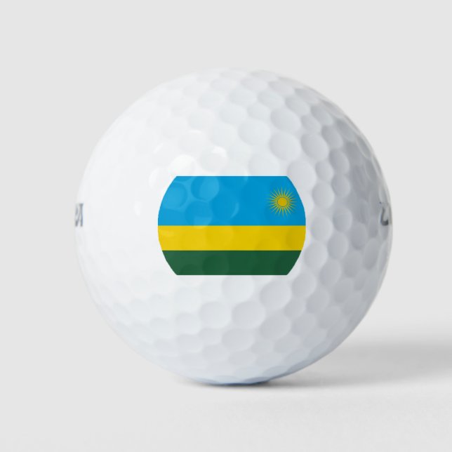 Ruandische Flagge (Ruanda) (afrikanisches Land) Golfball (Vorderseite)