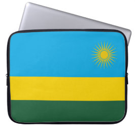 Ruandische Flagge (Ruanda) (afrikanisches Land) Laptopschutzhülle